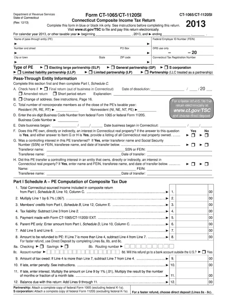 2013 ct 1065 form Preview on Page 1