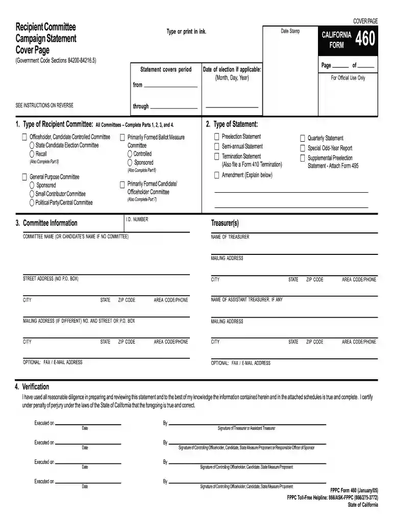 460 form Preview on Page 1