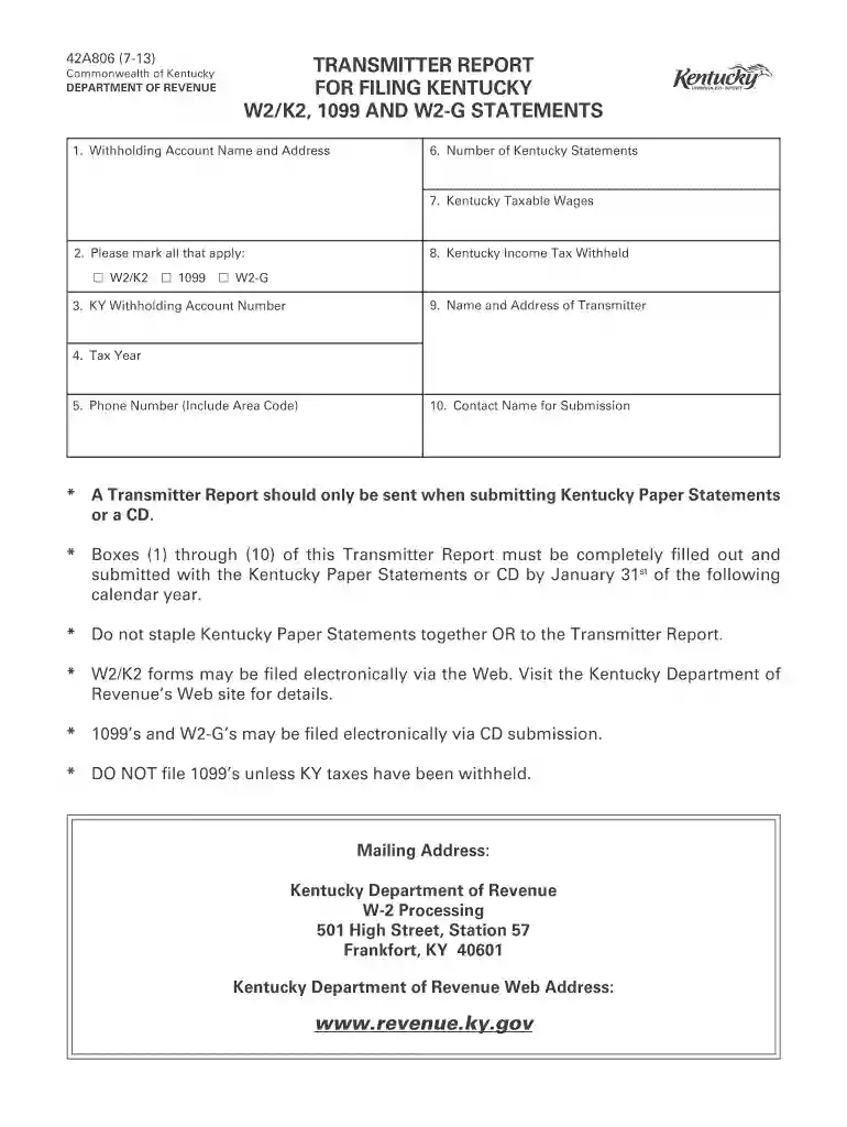 ky transmitter instructions 2013 form Preview on Page 1