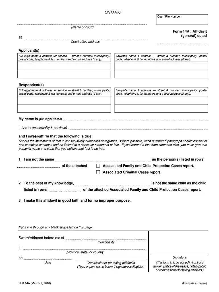 form 14a affidavit Preview on Page 1