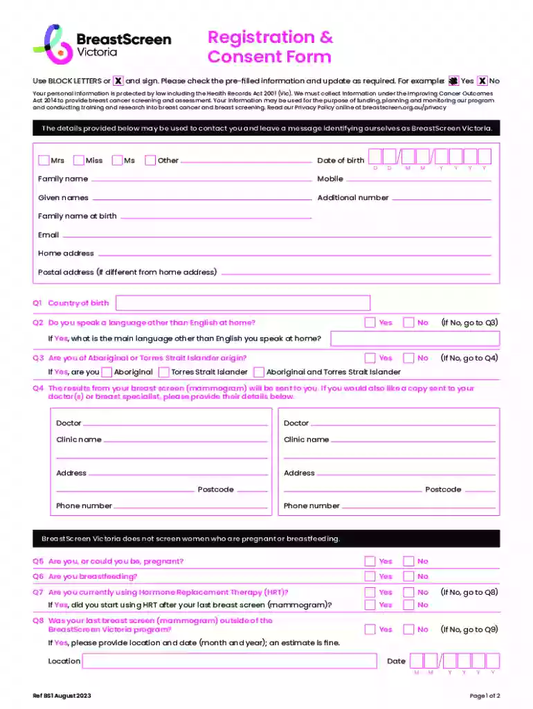Use BLOCK LETTERS or Preview on Page 1