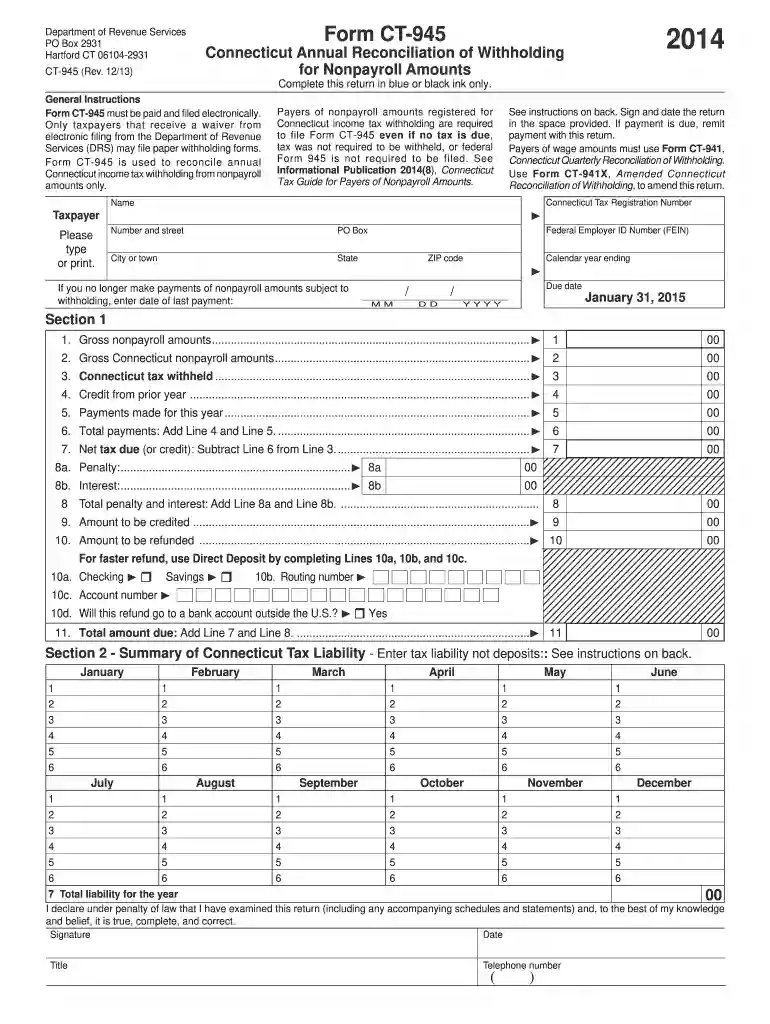 Instructions for Form 945 - IRS Preview on Page 1