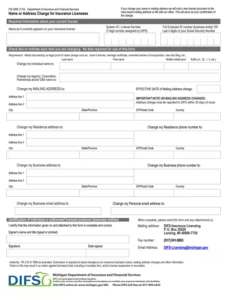 difs form mi Preview on Page 1