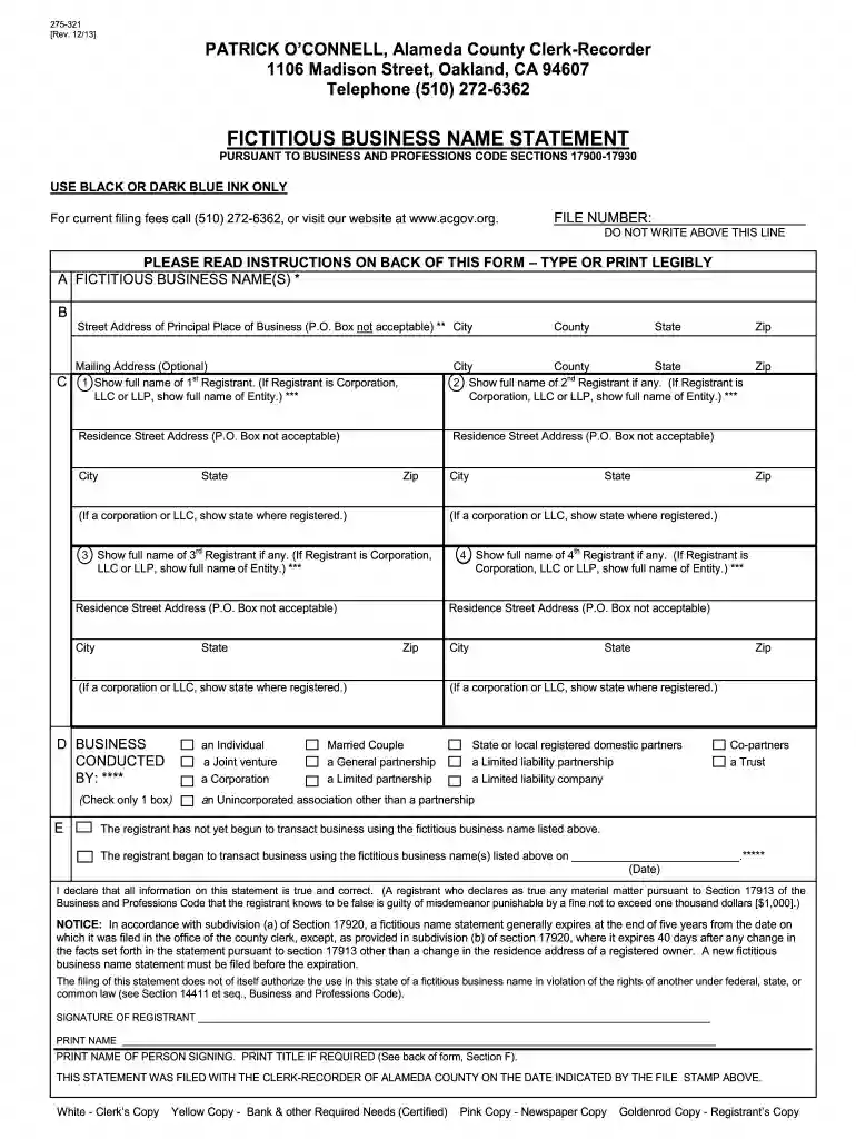 form fictitious 2013-2019 Preview on Page 1