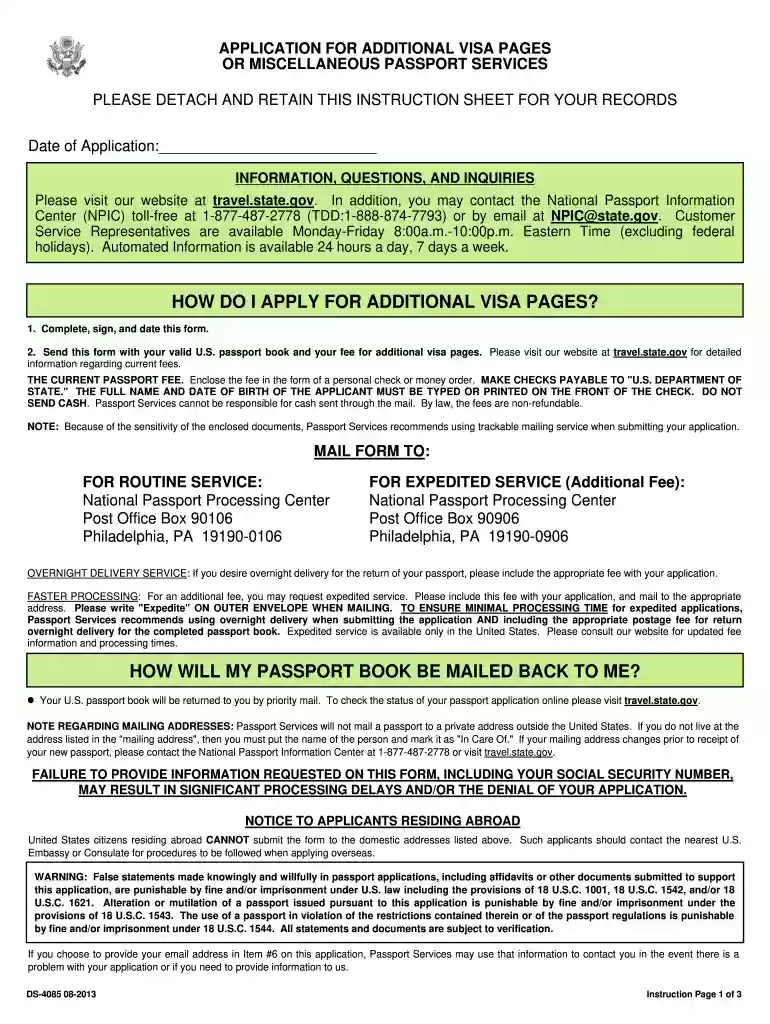 visa extension request Preview on Page 1