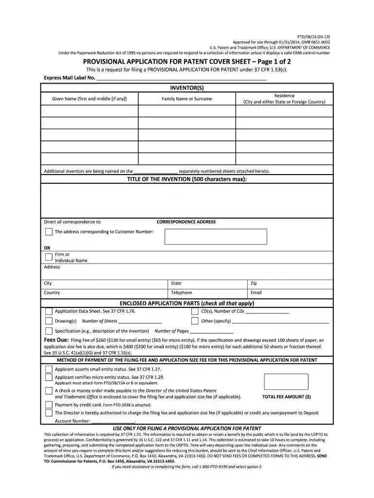 provisional application for patentDocHubcom 2013-2019 form Preview on Page 1