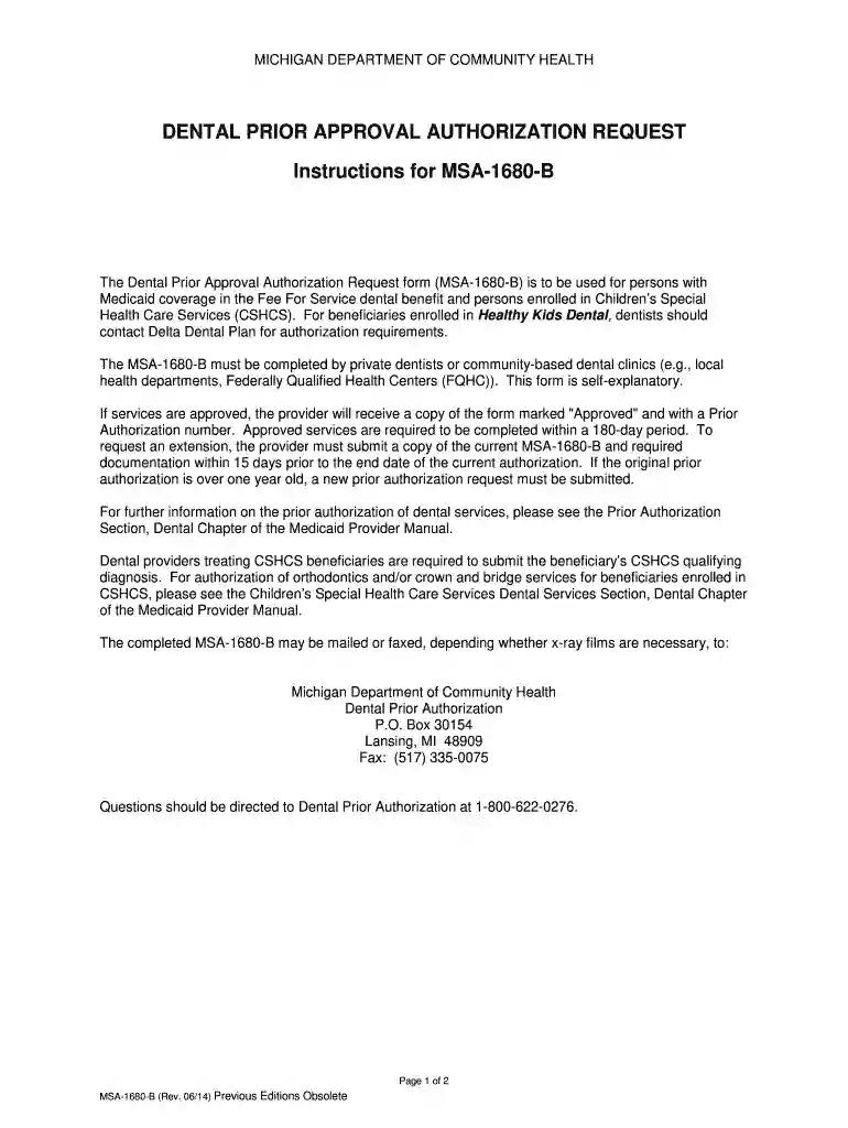 michigan medicaid prior authorization form pdf Preview on Page 1