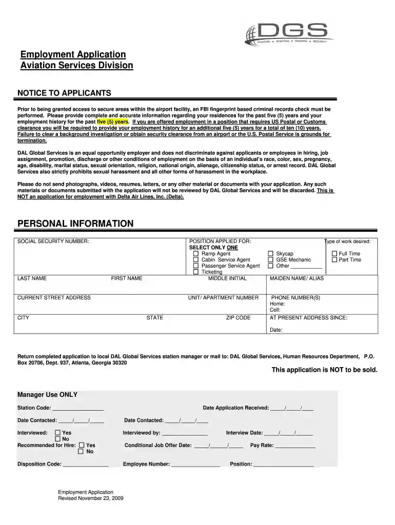 dgs application form Preview on Page 1