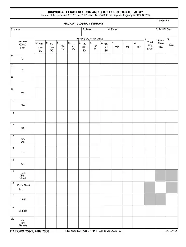 da form 759 Preview on Page 1
