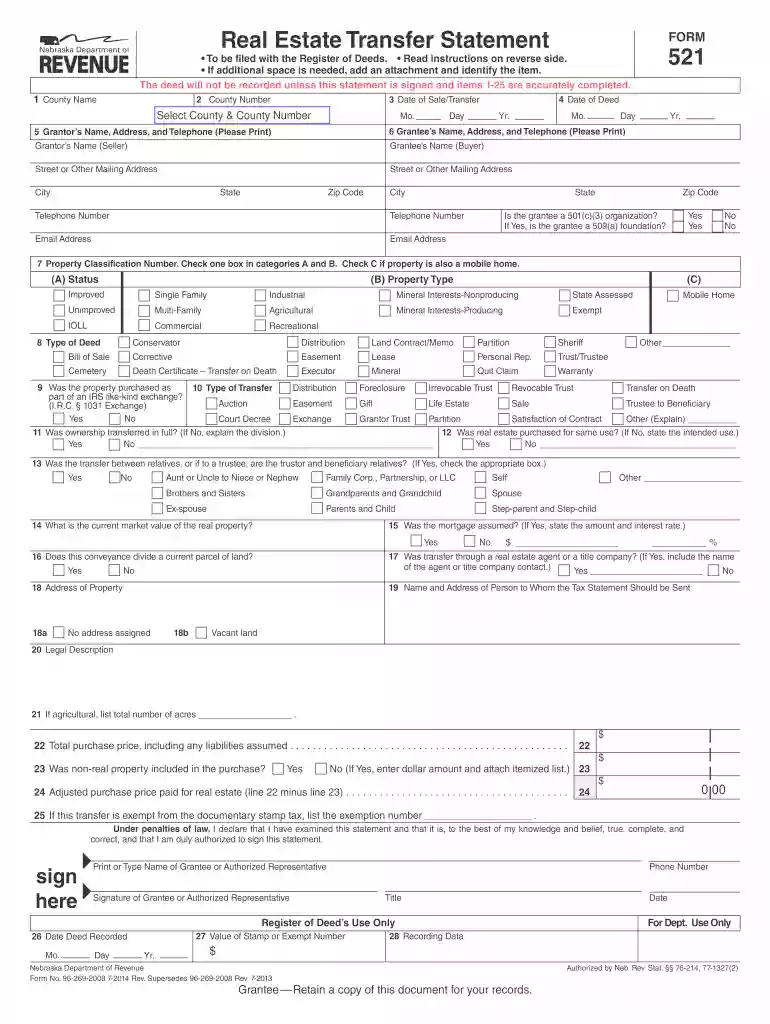 form 521 nebraska Preview on Page 1