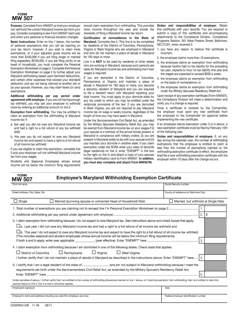 md form 2011 Preview on Page 1