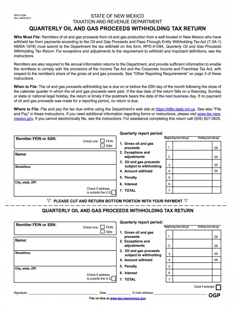 rpd 41284 2012 form Preview on Page 1