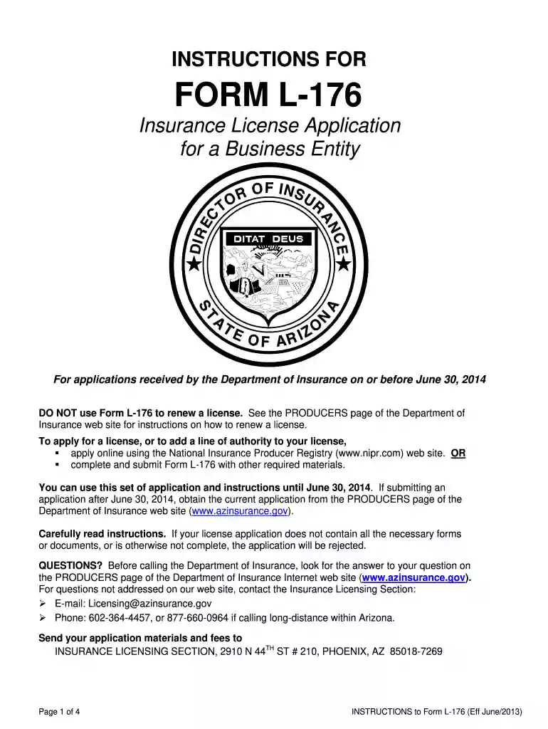 arizone form l 176 Preview on Page 1