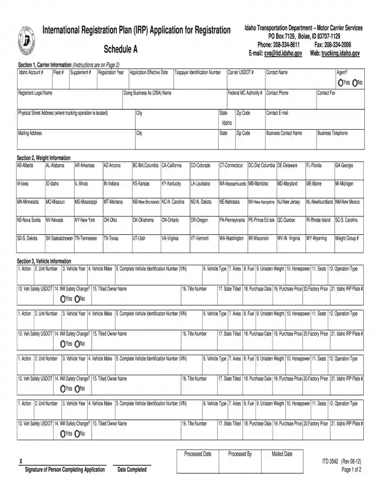 idaho irp schedule a Preview on Page 1