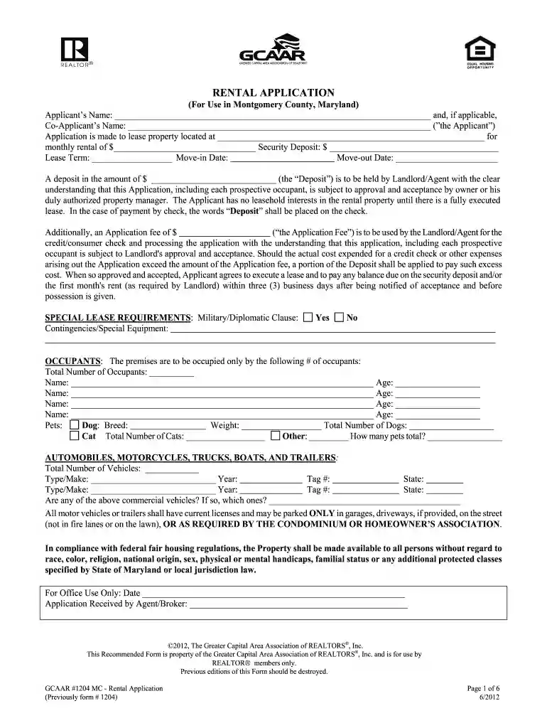gcaar forms Preview on Page 1