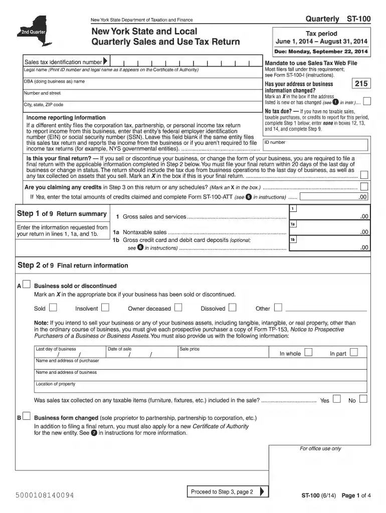 2014 tax return form Preview on Page 1