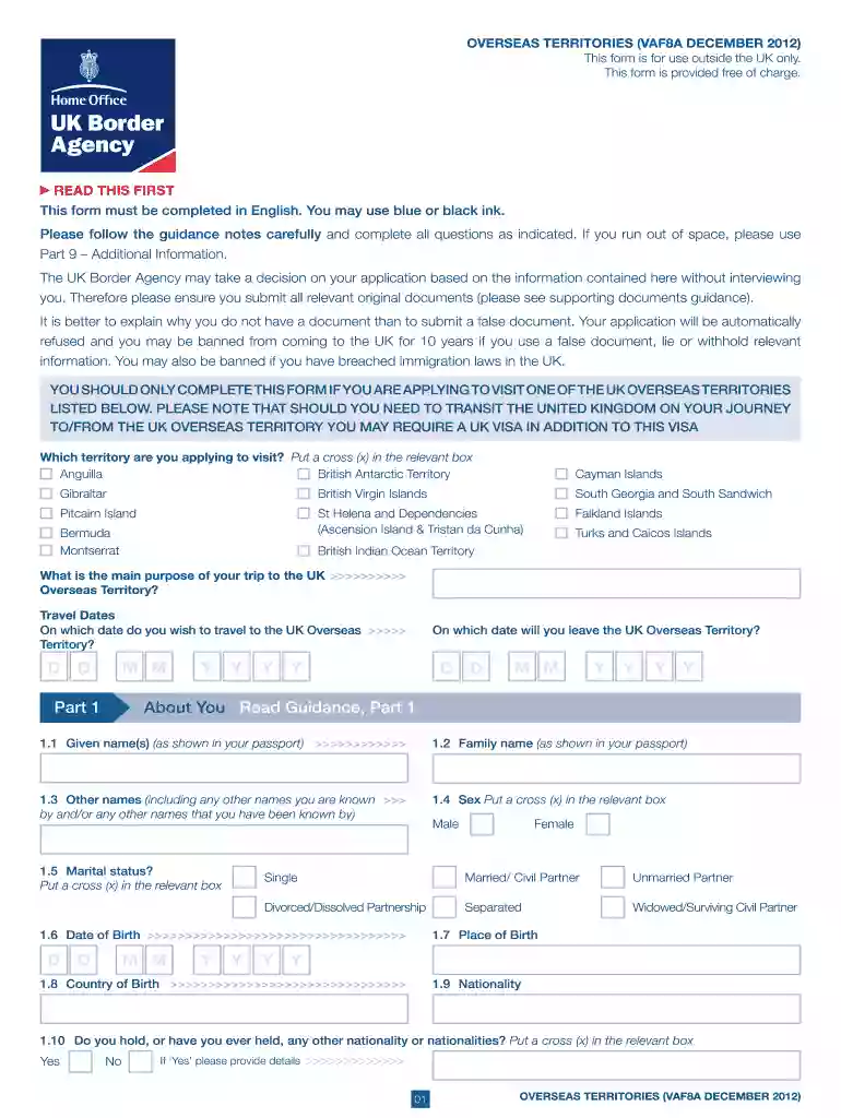 what form to fill for visa of child joining family in uk Preview on Page 1