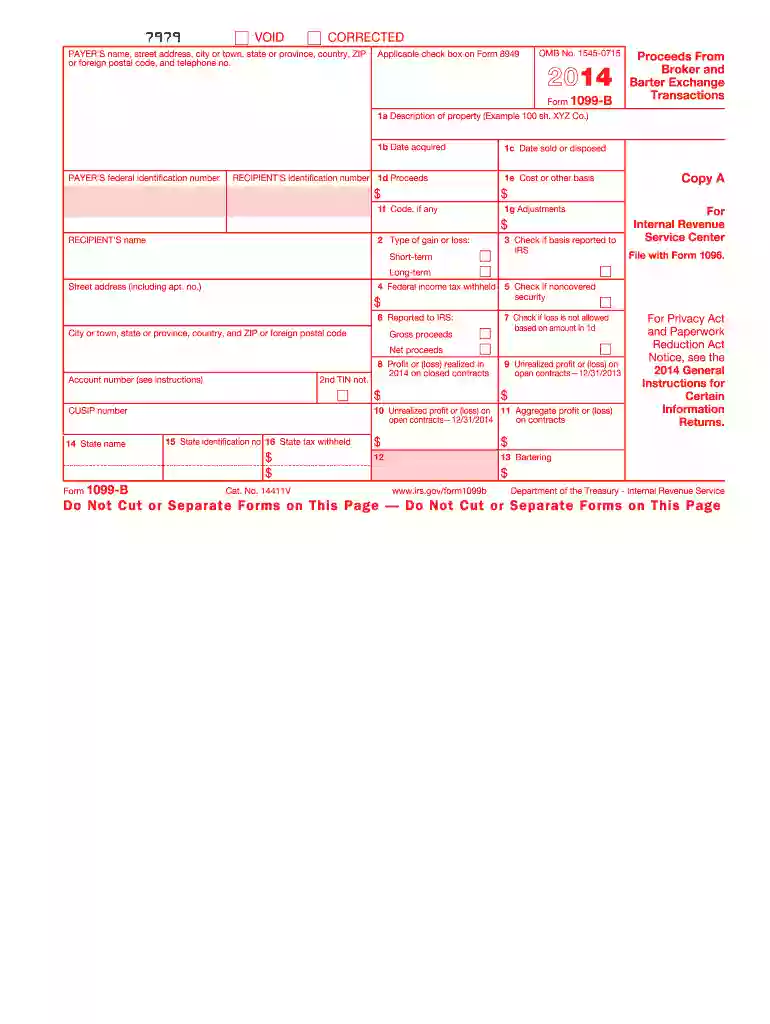 1099 b example Preview on Page 1