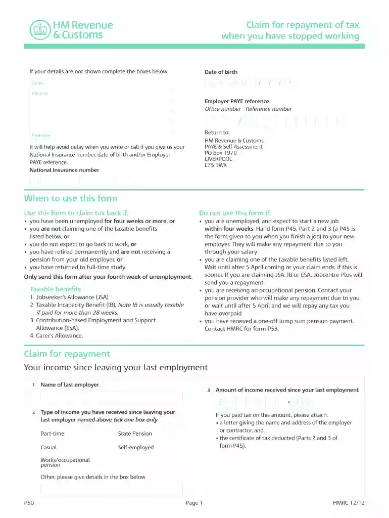 form p50 Preview on Page 1