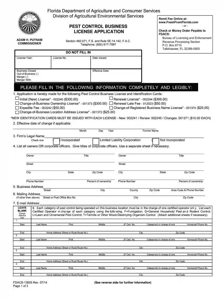 dacs 13605 2014-2019 form Preview on Page 1