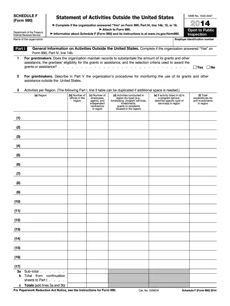 2014 form schedule f Preview on Page 1