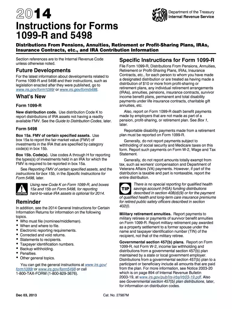 instruction 5498 2014 form Preview on Page 1