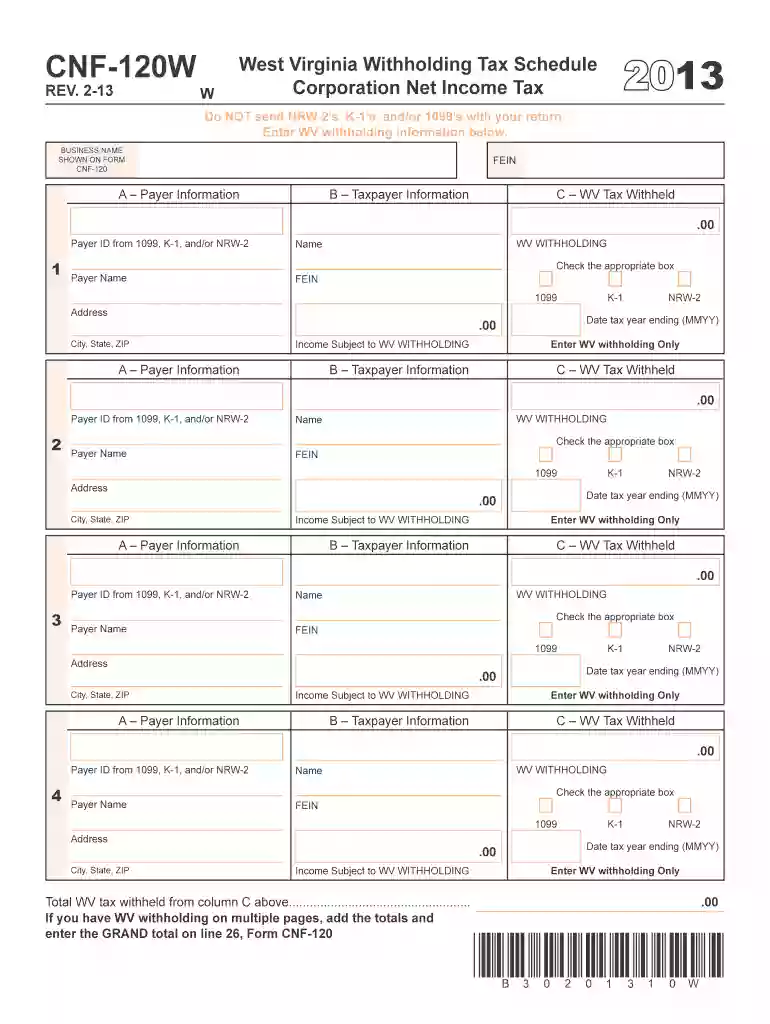 cnf 120 2013 form Preview on Page 1