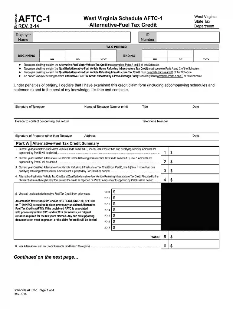 aftc 1 2014 form Preview on Page 1