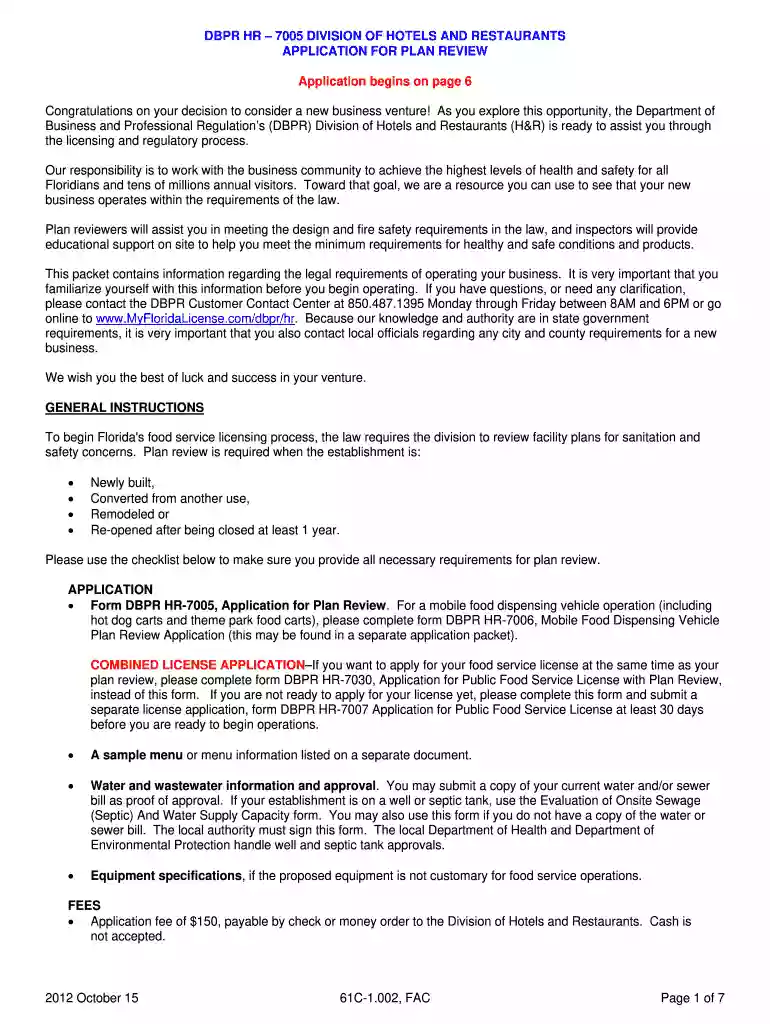 dbpr application Preview on Page 1