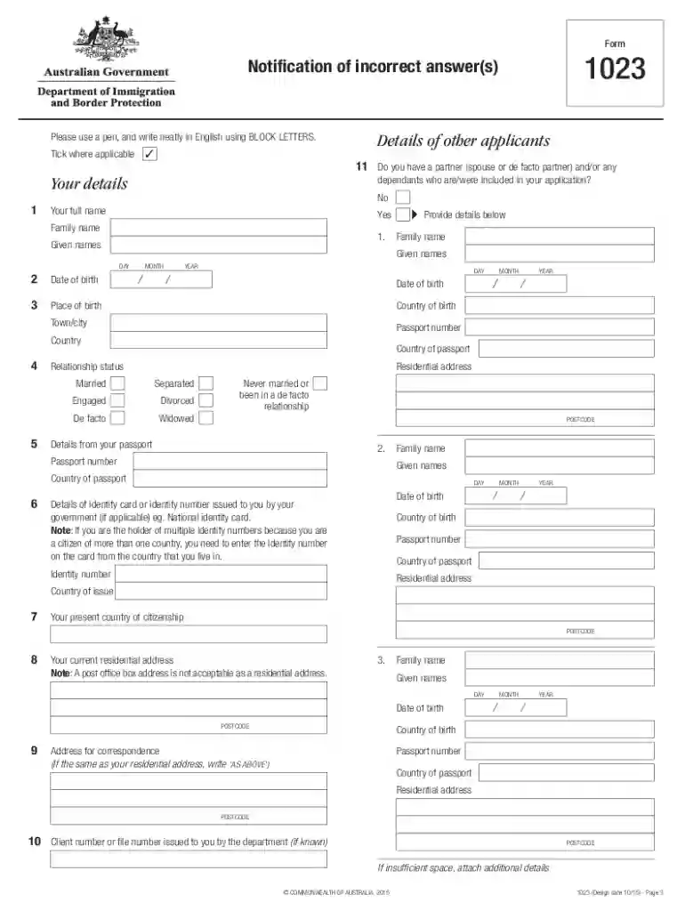 form 1023 Preview on Page 1