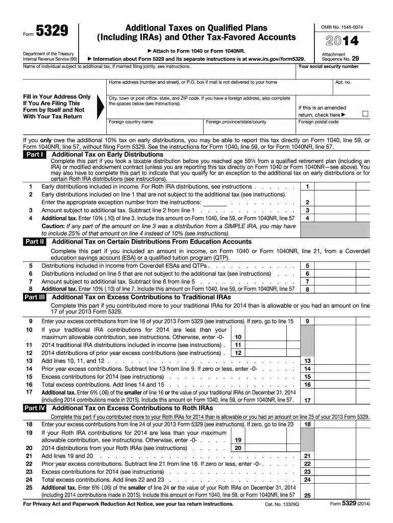 irs 5329 Preview on Page 1