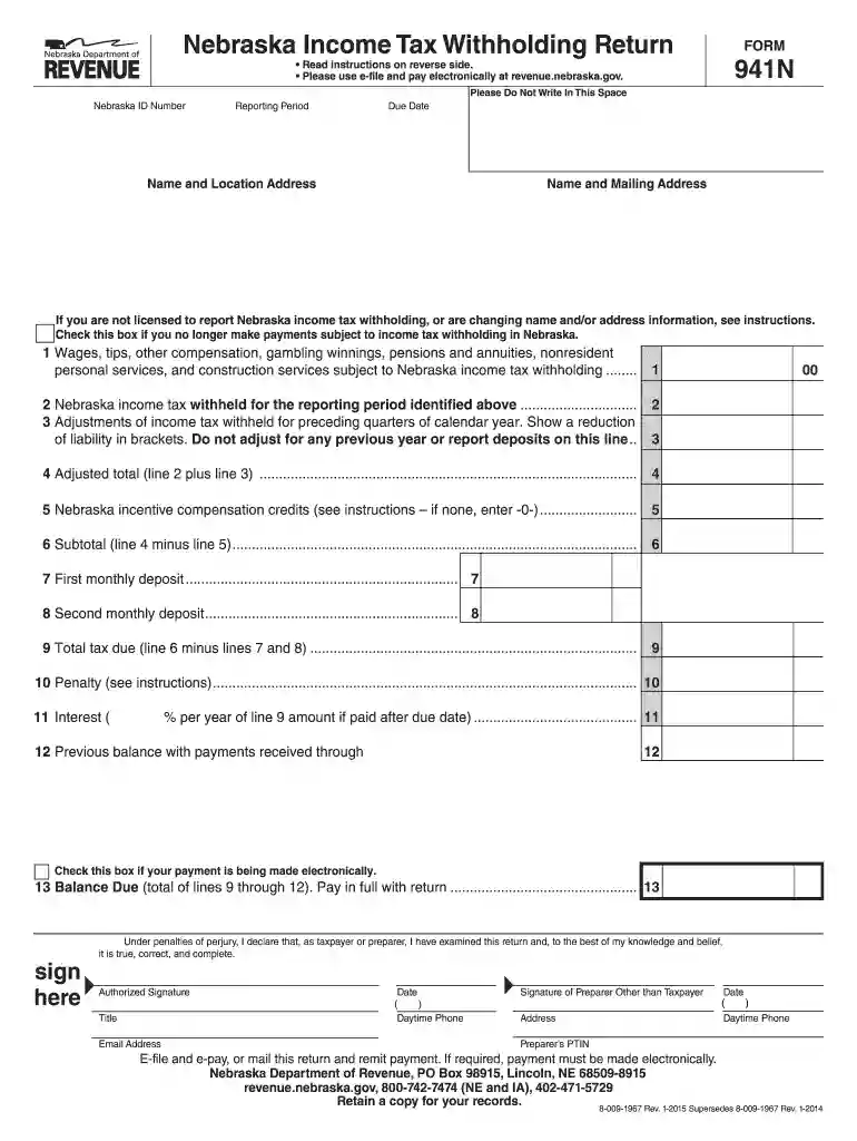 941n 2014-2019 form Preview on Page 1