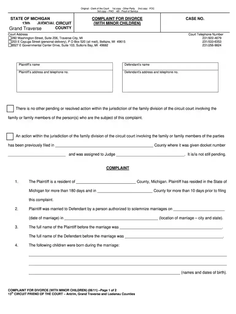 michigan divorce forms pdf Preview on Page 1