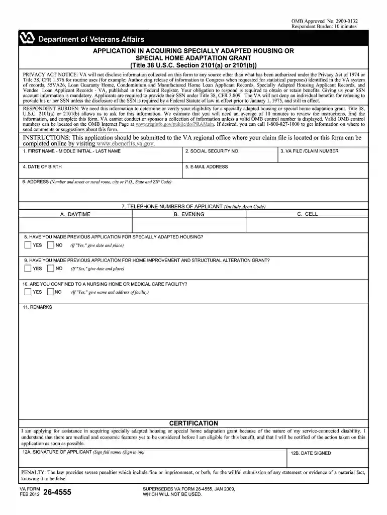 va form 26 4555 Preview on Page 1
