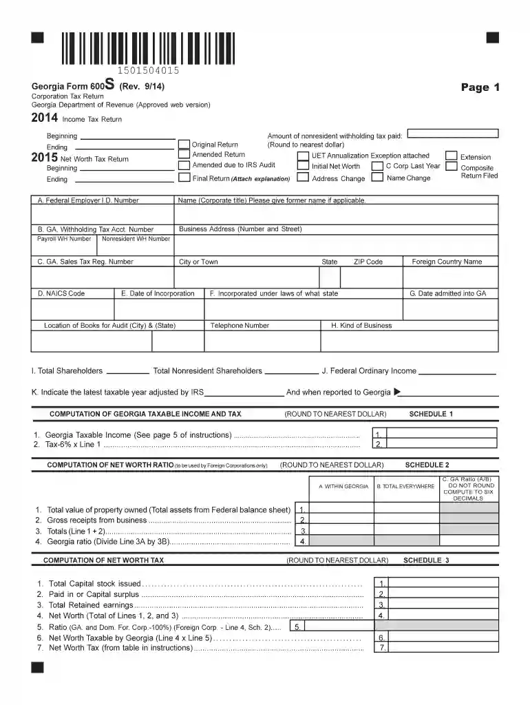 2014 georgia 600s form Preview on Page 1