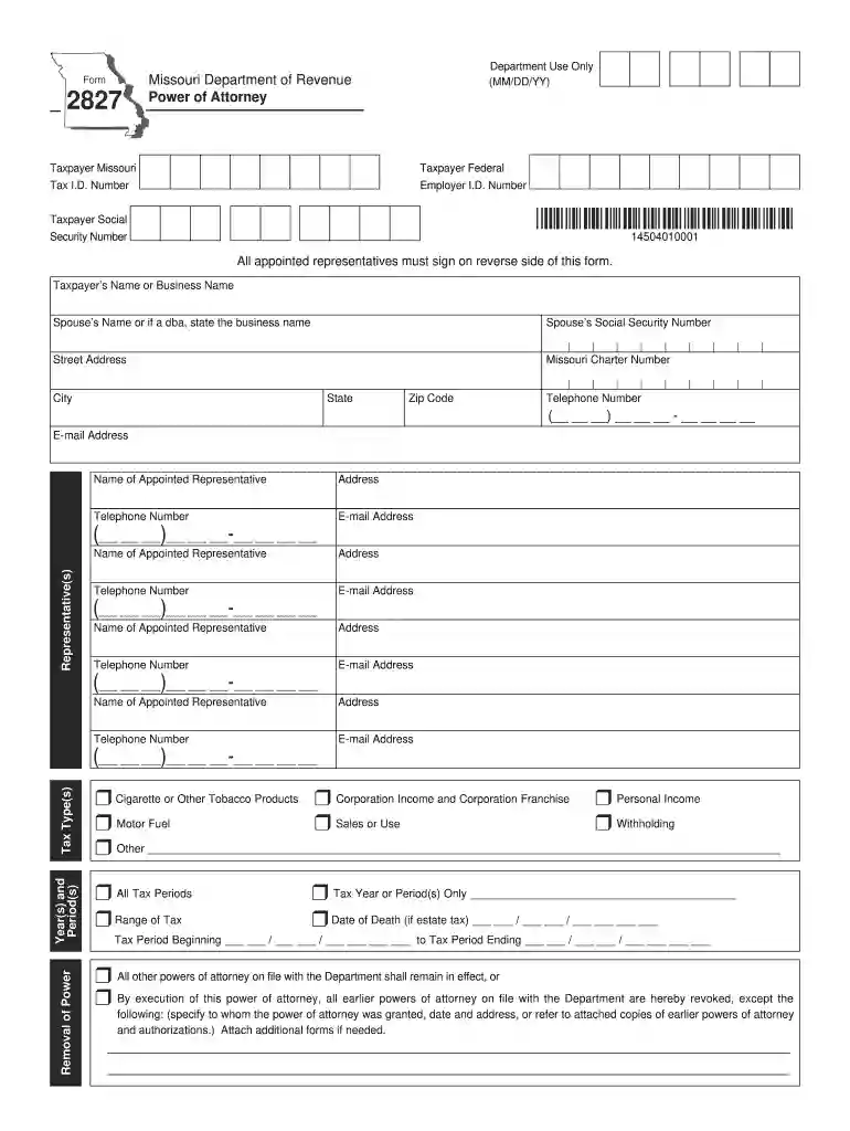 form 2827DocHubcom 2014 Preview on Page 1