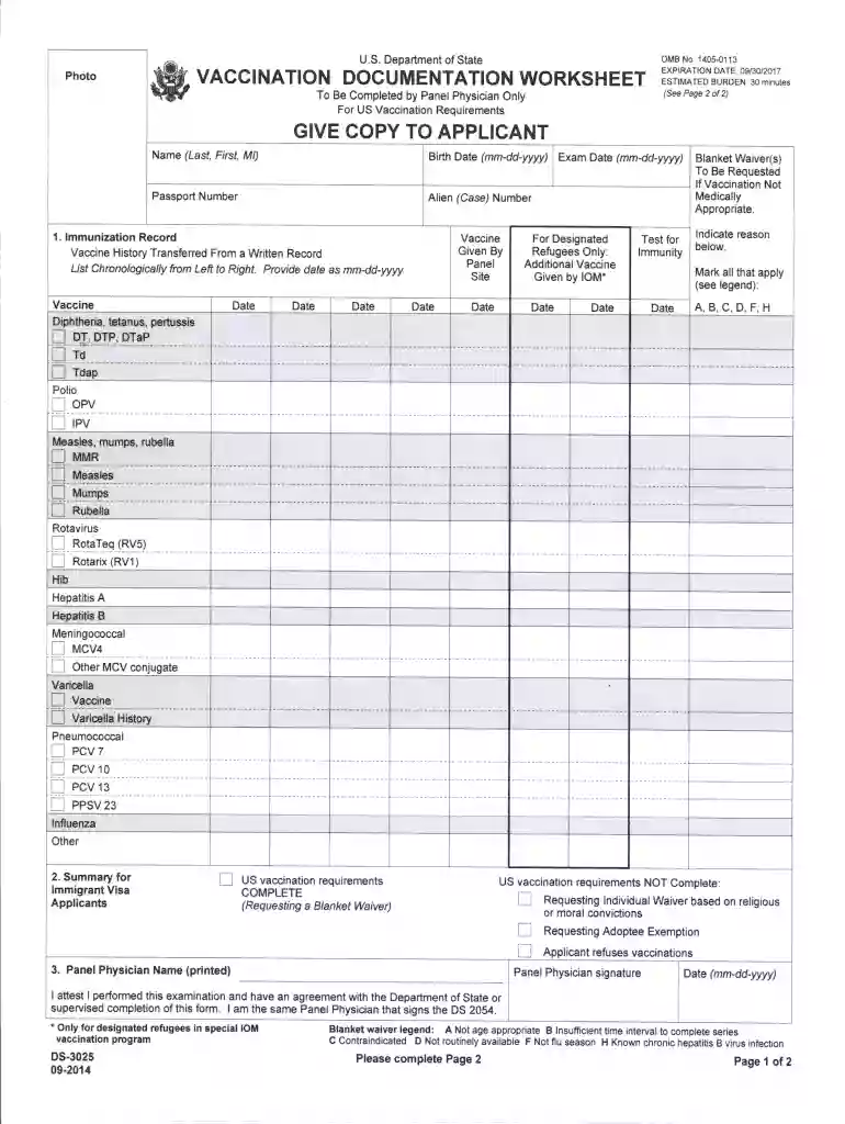 vaccination documentation worksheet Preview on Page 1