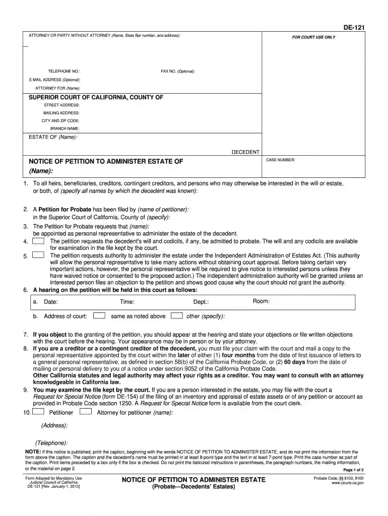 de 121 instructions Preview on Page 1