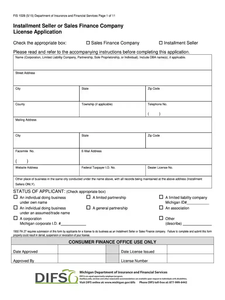 fis 1028 form Preview on Page 1