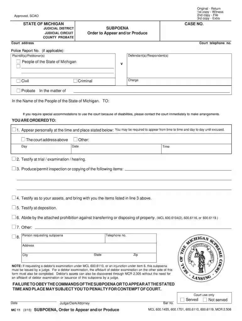 mc11 subpoena Preview on Page 1