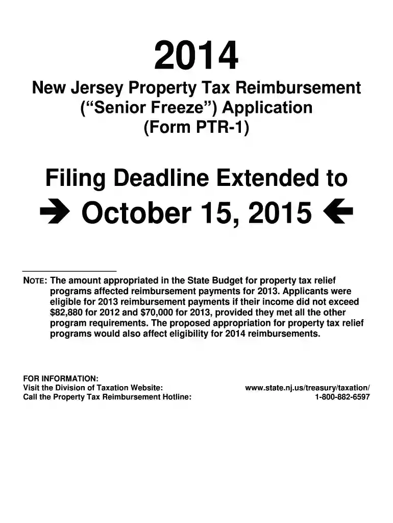 nj ptr 2013 form Preview on Page 1