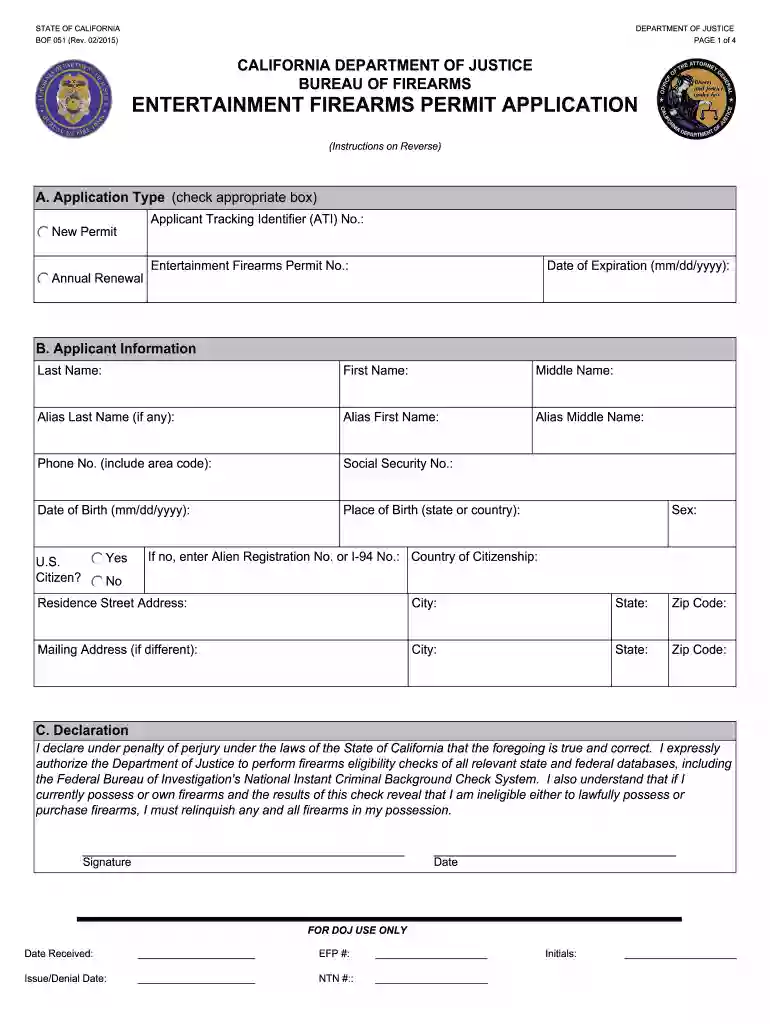 entertainment firearms permit Preview on Page 1