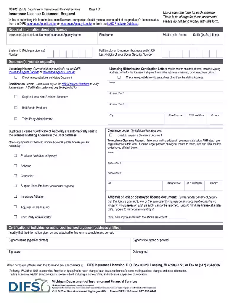 difs license lookup Preview on Page 1