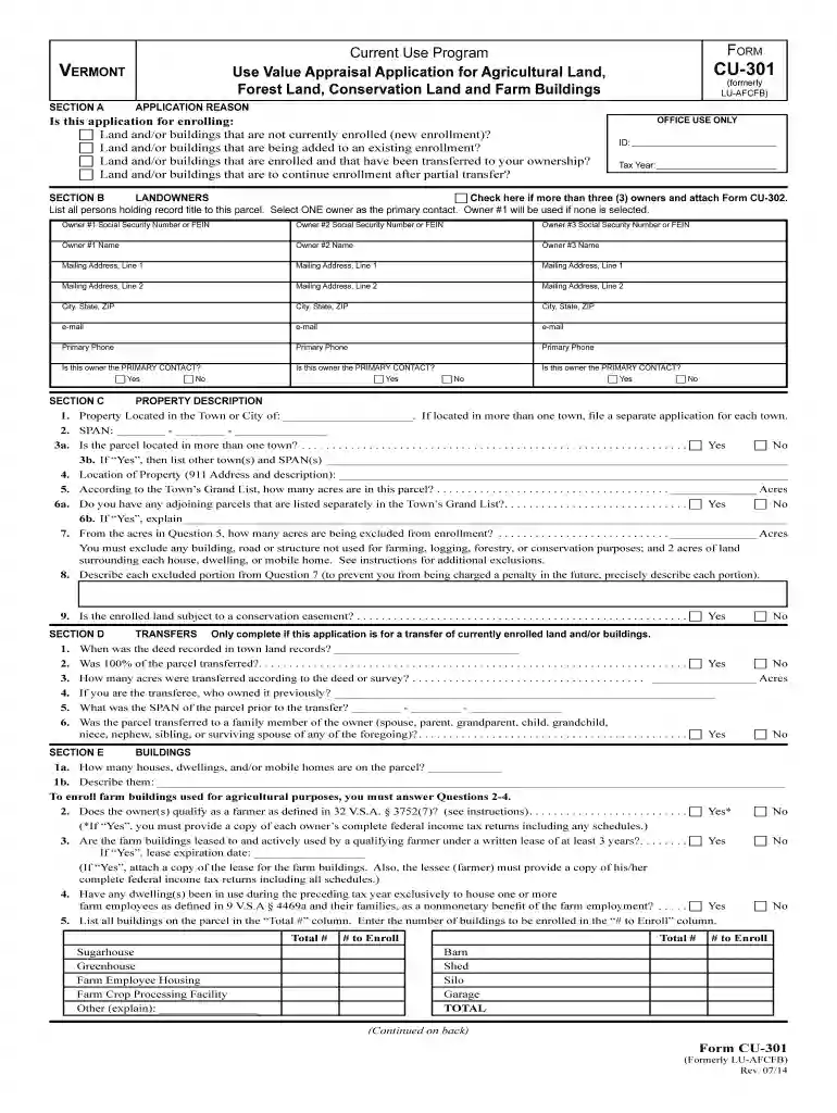 current use program vermont Preview on Page 1