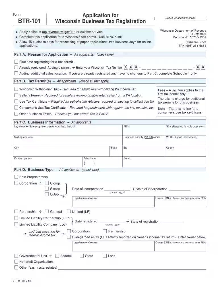 wisconsin business tax registration lookup Preview on Page 1