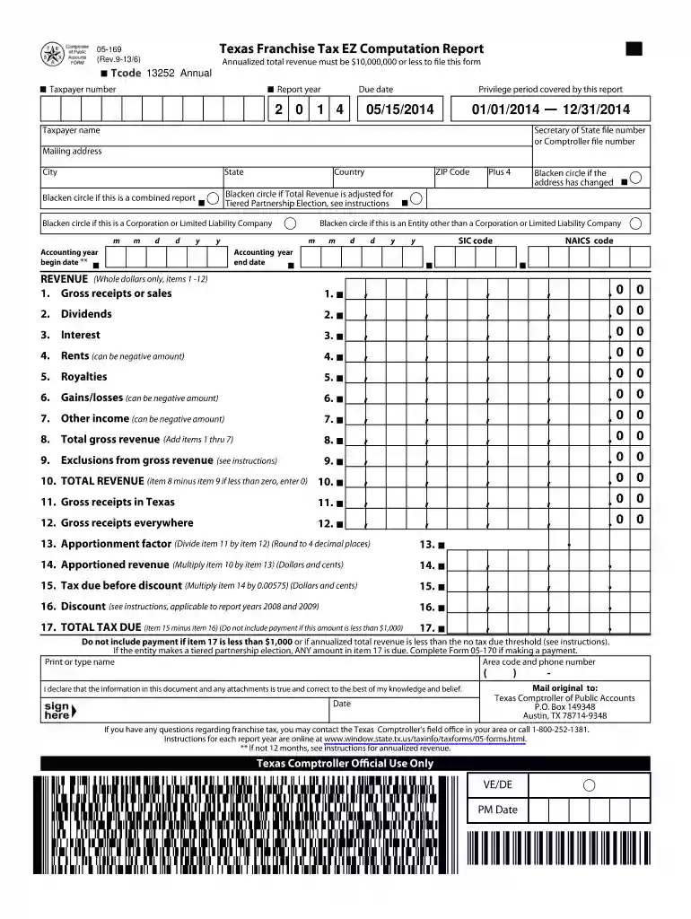05 169 2013 form Preview on Page 1