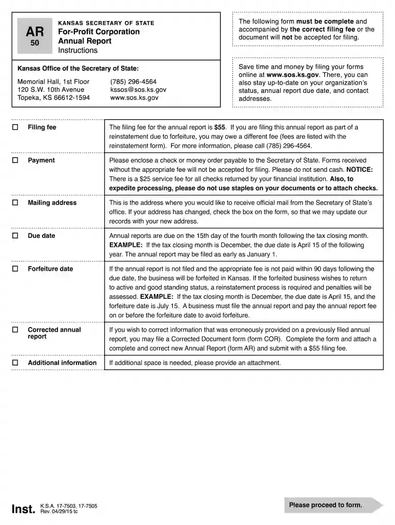 kansas 50 form Preview on Page 1