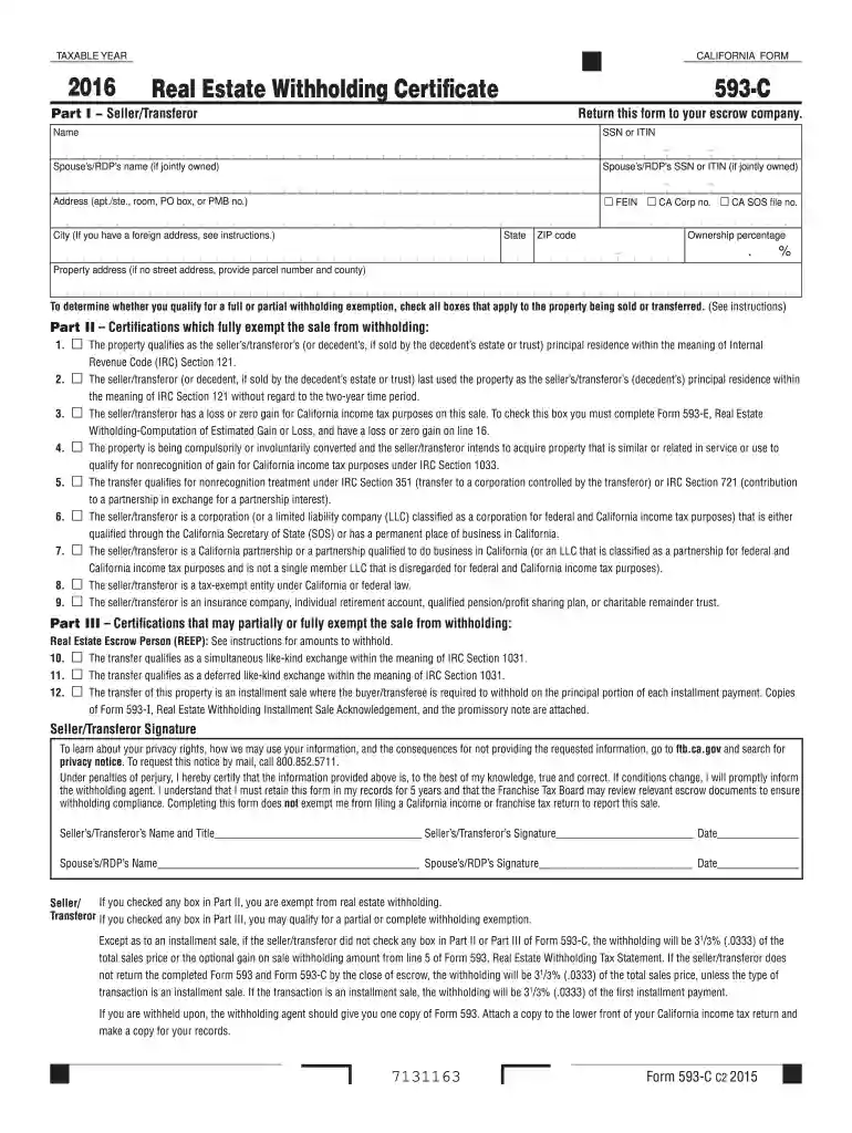 c 2016 form Preview on Page 1
