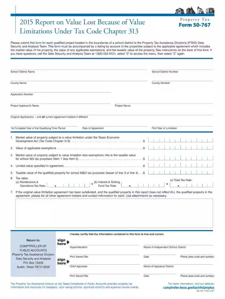 form 50 767 2015 Preview on Page 1