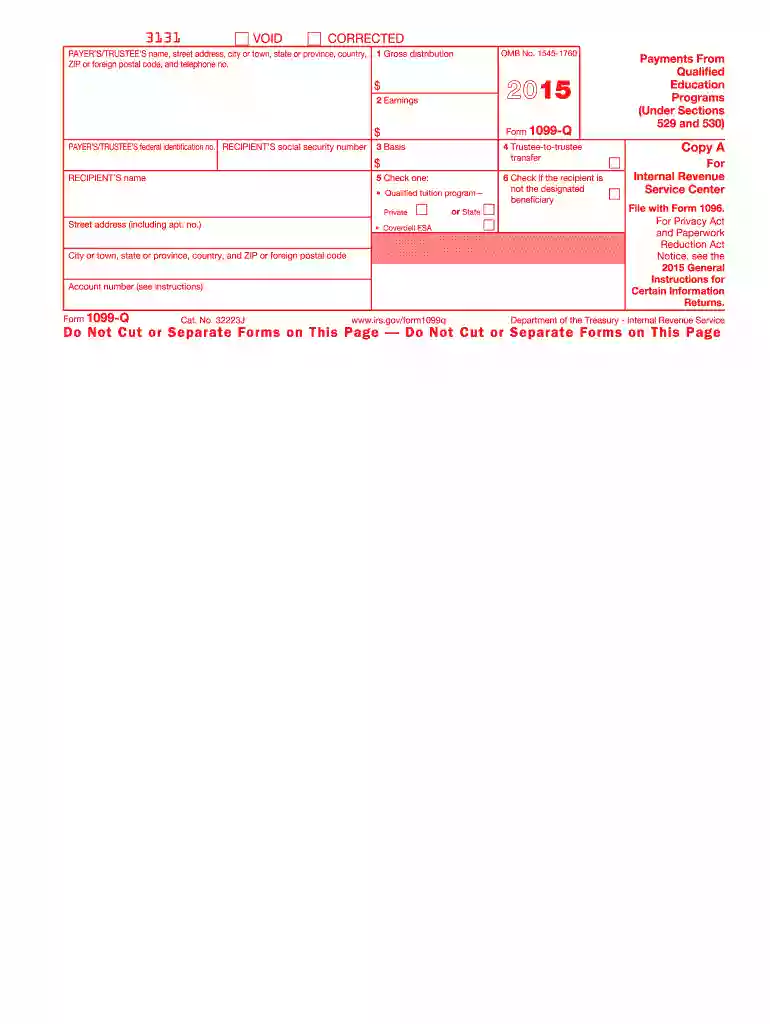2015 1099 q form Preview on Page 1